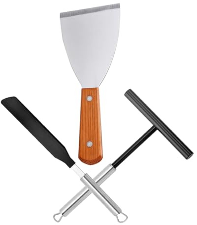 HOMOBABE Spatole per Crêpe Attrezzo per Spalmare Crêpe e Tamales Utensili e Pancake Paletta per Spalmare Impasto Uniforme