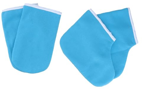 VICASKY 1 set di terapia con paraffina per mani e piedi, guanti in cera blu profondo, per bagno di paraffina, massimizza l'umidità per salone e casa