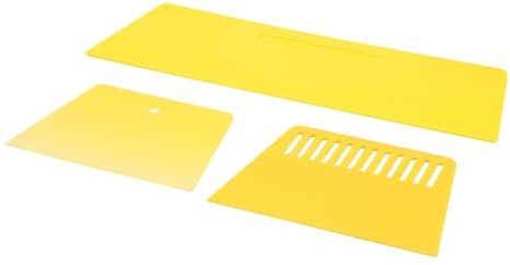 3 Stück Karosseriefüller Spreizer PP Spachtel Werkzeug Flexible Kante Gelb für Auto Folie Installation Werkzeug Vielseitig