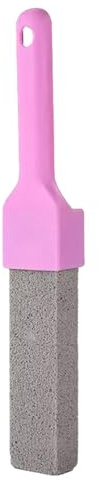 30 Pumice Stone Cleaning Toilet Stick with Handle Hard Water Ring Scouring Cleaner for Bowl Bathtubs Grills Pools Kitchen Household (,Purple,Green,Yellow) Floor (Purple, 26.5X3.5X2.5cm)