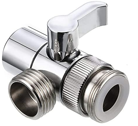 Deviatore Doccia in Ottone Cromato 1 Ingresso 2 Uscite Manopola Singola