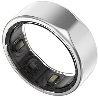 Beafon, Felixx SR31T Bague Intelligente en Titane Argenté Taille 12 (67,2 mm) Suivi de Fitness, fréquence Cardiaque, oxygène sanguin et Pression artérielle, Suivi du Sommeil, Gestion du Stress, IP68