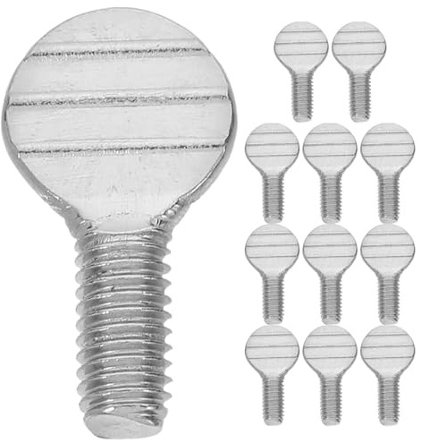 Parliky 12 Pcs Air Fryer Thumb Screws Rotisserie Fork Screws Replacement Stainless Steel Oven Grill Parts for Rotating Rack Universal Kitchen Accessories for Secure Fit and Easy Cleaning