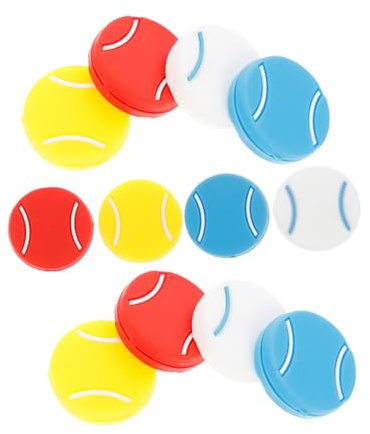Alasum Smorzatori di Vibrazioni per Racchette da Tennis in Silicone Morbido Set da 12 Pezzi Multicolore Ammortizzatori per Corde per Controllo e Comfort Durante Gioco
