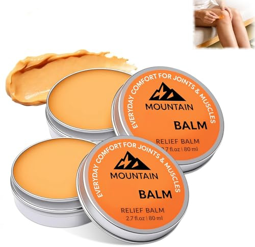 2Pcs Mountain 3xBalm,Mountain3x Relief Balm,Joint and Muscle Support Cream, Fast Absorbing, Non-Greasy Formula, Soothing Gel Cream for Knee, Foot, Back