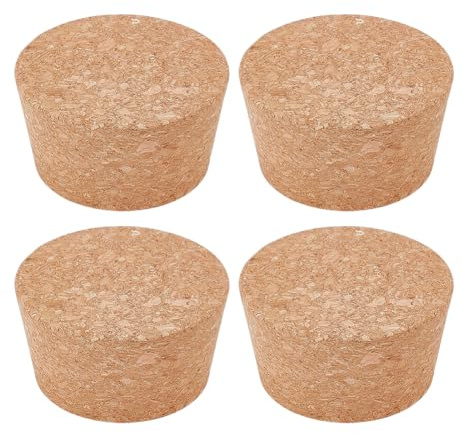 OLYCRAFT 4 tapones de corcho grandes tapones de corcho 5,7 – 6,7 cm tapones de corcho tapones de corcho tapones de madera tapones para cocina, botellas de vidrio, tarros de albañil