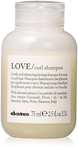 Davines LOVE Curl Shampoo, Enhancing Volume Taming Gentle Formula for Wavy and Curly Hair - Softens, Hydrates, and Boosts Curl Elasticity with Almond Extract, Travel Size, 2.54 Fl Oz