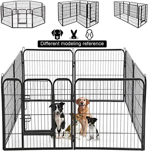 UNDERDOG Recinzione per cuccioli extra resistente, 8 pannelli per interni/esterni per cani/cuccioli (grande)