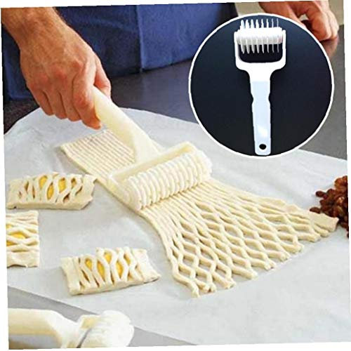 Pastry Lattice Roller Cutter Wheel Plastic Cookie Pie Spaetzle Makers Noodles Cut Bakery Tool Non-slip Handle Kitchen Gadgets