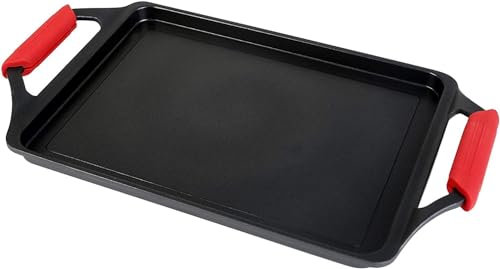 WECOOK! Bandeja de Asar 37 X 25cm, Aluminio, Asas de Silicona, Vitrocerámica, Gas, Horno