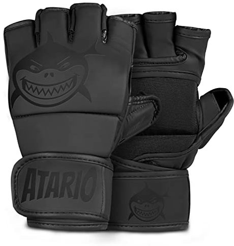 𝐀𝐓𝐀𝐑𝐈𝐎® MMA Handschuhe mit extra Langer Bandage – MMA Sparring Handschuhe Kampfsport – MMA Handschuhe Sparring MMA, Kickboxen & Muay Thai – Boxhandschuhe Damen und Herren (L)