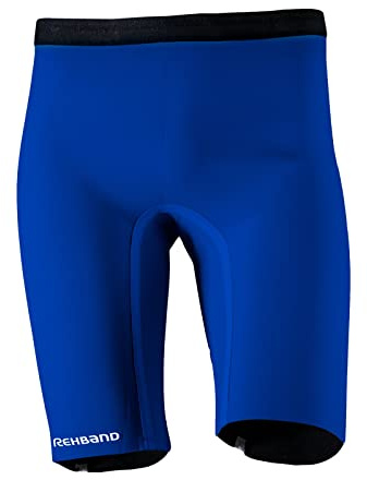 Rehband Thermal Pants, Men's Compression Underwear Made of 1.5mm Neoprene, Stabilizes Muscles and Providing Warmth for Football, Fitness, Running, and More, Colour:Blue, Size:X-Large