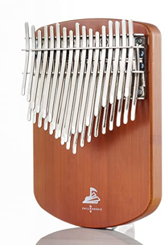 Chill Angels Kalimba Daumenklavier mit 34 Tasten, B-Tuned, verbesserte Version, doppellagiges Flachbrett, Musikinstrumente, kann die meisten Musiknoten spielen, kreatives Geschenk für Kinder,