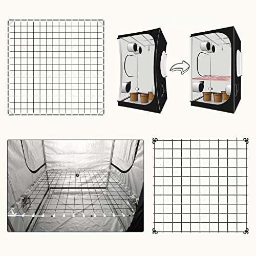 POTLAB Advanced Scrog Net 5x5 Flexibles elastisches Ranknetz mit Stangen, Stützset für Wachstumszelt