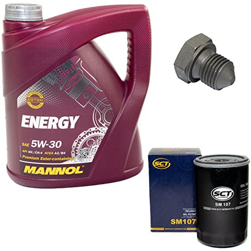 Motoröl Set 5W30 4 Liter + Ölfilter SM107 + Ölablassschraube 03272