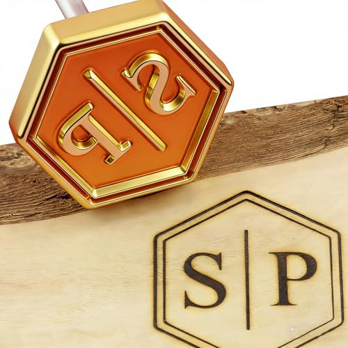 Branding Irom for Wood Custom Branding Iron Wood Leather Burning Stamp Handcrafted by Design Gift for Woodworkers (2.5x2.5cm)
