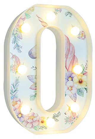 Vimlits Light Up Letters for Girls, Unicorn Gifts for Girls Bedroom LED Letter Lights Warm White Alphabet Sign Birthday Party Decorations Night Light Christmas Valentine Wall Table Decor - O