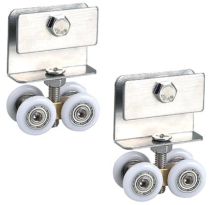 Rodillos Puertas Correderas Cabinas Ducha - Rueda Colgante Herramientas MetáLicos Correderas, Corredizas Cristal Ducha, Kit Polea Rodamiento, Hardware Aparatos Rodantes, 2 Piezas