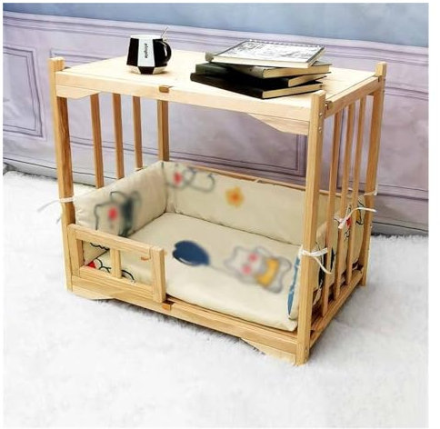 EHEIN Möbel Katzenbett Haustierbett, Freistehendes Katzenbett aus Holz for den Innenbereich, Katzensofa Haustierbedarf (Color : Style2, Size : S)