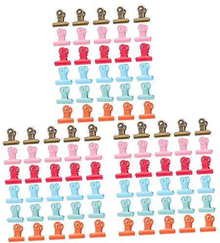 SEWACC 120stücke Metall Rundklammern Bunte Binder Clips Für Schule Büro Und Zuhause Praktischer Papierhalter Zum Organisieren Von Dokumenten Und Preisschildern