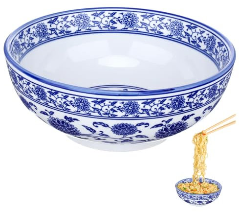 CIYODO 1pezzi Ciotola in Ceramica Per Servire Ramen Cibo Frutta e Riso Design Retrò e Dettagli Raffinati Per Riunioni Familiari e Feste