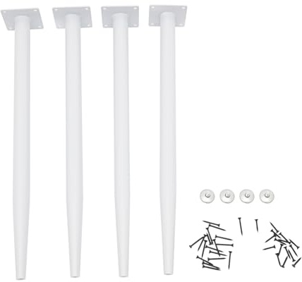 DeeDuud 4er Set Möbelbeine 55cm Haarnadel Tischbeine Höhenverstellbare Möbelfüße ideal für Schränke, Tische und DIY-Projekte (Weiß)