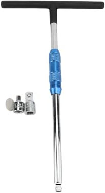 T-Griff-Steckschlüssel mit Drehbarer Hülle, Getauchter Griff, Robustes 40Cr-Material, 3/8 auf 1/4 und 3/8 auf 1/2 Zoll Adapter