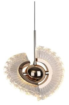 Générique Luminaire suspendu industriel, luminaire suspendu soucoupe volante avec abat-jour en acrylique, lampe rotative à 360°, Luminaires intérieur