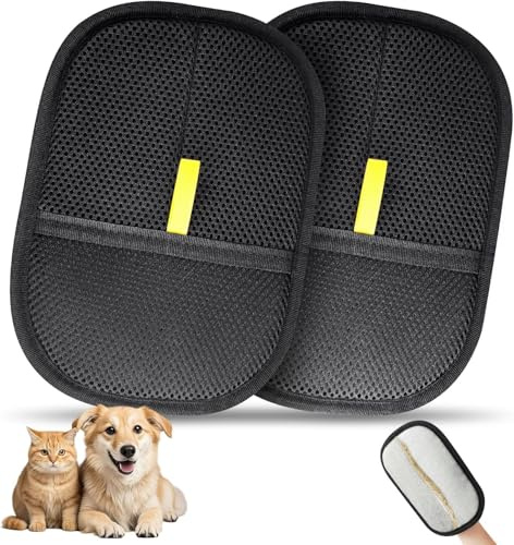 Glvomazty Guante removedor de Pelo de Animal, Guantes imán de Pelo de Doble Cara para Perros y Gatos, removedor de Pelusa de Principio electrostático, Cepillo quitapelusas, 1 Pieza
