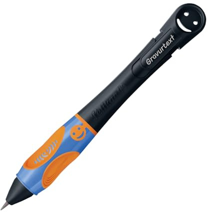 Pelikan griffix® Bleistift für Rechtshänder, Neon Black, mit Laser-Gravur, Ergonomisches Schreiblernsystem