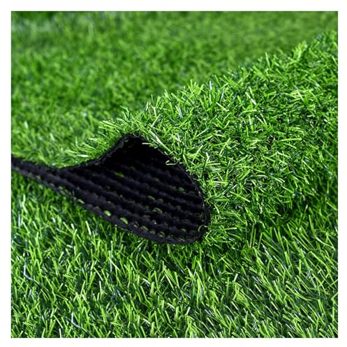 MYJIO Moquette Exterieur Faux Gazon Réaliste Faux Gazon Extérieur sous-Couche de Gazon Artificiel pour Jardin Tapis Patio Balcon (1x1m/3.28x3.28ft)