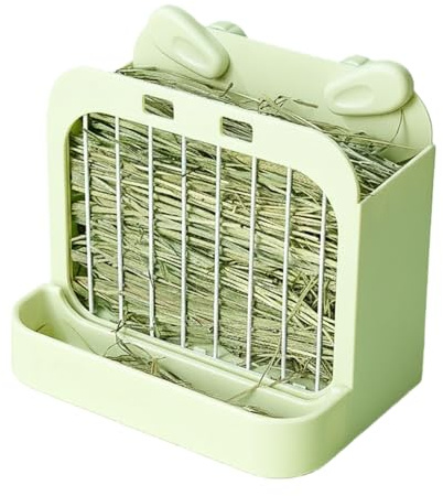 Lnhgh Mangeoire à Foin | Râtelier à Grande Capacité,Acryl Afneembaar Anti-Mors Raamgemonteerd Vogelvoederhuisje | pour Chinchillas Hamsters Gerbilles Petits Herbivores Cage Intérieur
