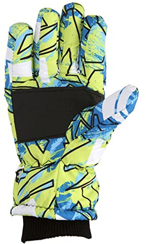 Generisch Guantes de esquí de camuflaje, talla grande, guantes de esquí, cálidos, nieve, cortavientos, para niños, snowboard, M/L y invierno, para exteriores, para niños y manoplas (amarillo, L)