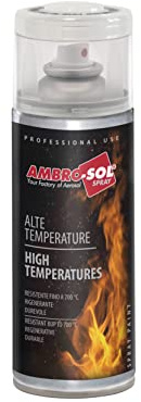 AMBRO-SOL, Pintura Térmica, Resinas Silicónicas, Resiste 300-700°C, Spray 400 ml