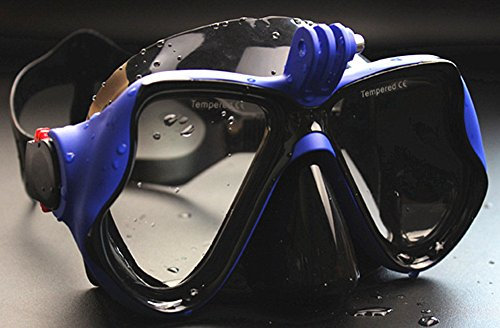 WOWDECOR Tauchmaske für Gopro Kamera Erwachsene Kinder mit Kurzsichtigkeit Kurzsichtig, Schnorchelmaske Taucherbrille Dioptrin Dioptrien Korrektur - Blau (-6,0)