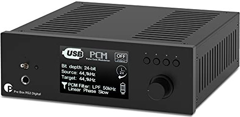 Pro-Ject Pre Box RS2 Digital Vorverstärker mit D/A-Wandler, Schwarz