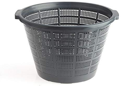Pond H2o Panier de bassin Jumbo Lily avec poignées de 38,1 cm de diamètre, pour bassin aquatique en maille plastique fendue ou pots de fleurs de lotus pour aquaponie, hydroponie