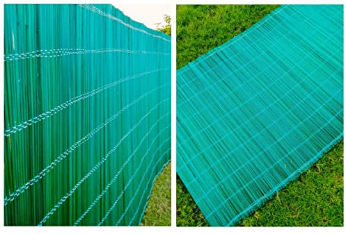 A2Z Home Solutions® Natural Garden Screening Fence for Privacy Indoor Outdoor Decorated Panels Peeled Reed Fence Roll Wall Landscaping for Garden Backyard Balcony Patio (1.2x4m, Green)