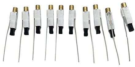 WANGMUMU 10Pcs 3.5 * 0.65 * 0.65 Centimetri Ugello Aerografo Saldatore A Gas Accenditore Pistola di Fuoco Accendino Accessori Elettronica piezoelettrica Go