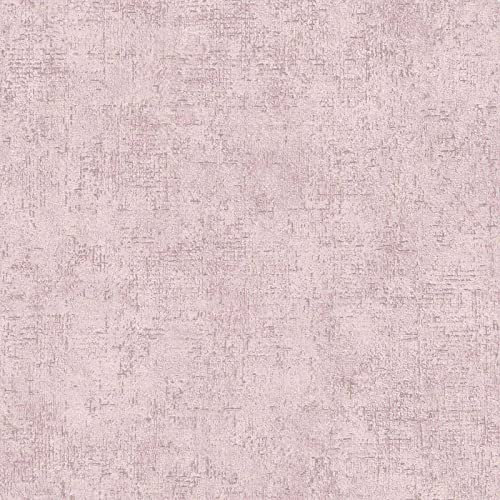 BRICOFLOR Papier peint violet rose chambre de fille Tapisserie rose unie texturée pour chambre Papier peint couloir uni intissé texturé
