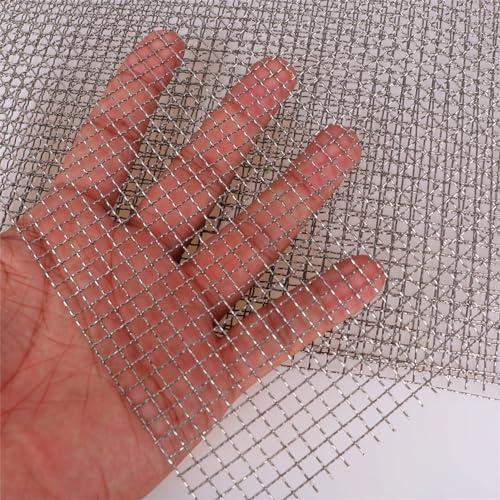 Eyerayo Edelstahl Gewebter Draht 5 Mesh Metallgitter Blatt Nagerbekämpfung Insektengitter Bildschirm Filterpaneele für DIY Belüftung Fenster 300 x 210 mm