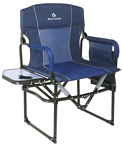 ROCK CLOUD Camping Chair with Side Table Lightweight Compact Folding Chair Portable for Camp Lawn Hiking Fishing Sports BBQ
