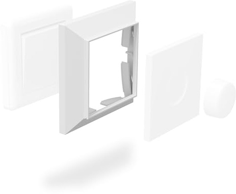 Cadelux Lichtschalter Abdeckung PHSB für Philips Hue Smart Button (alte Version) (Rahmen 1-fach, Schneeweiß)
