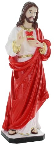 Statue du Sacré Coeur de Jésus de 30cm en résine - Sacré Coeur de Jésus - Culte Chrétien en Résine