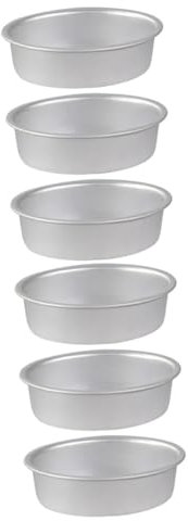 PHENOFICE 6pcs Oval Cheesecake Mold Baking Pans Non-Stick Moulds for Cakes Baking