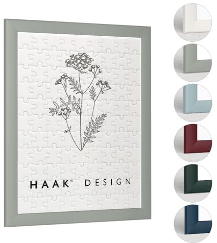 Haak Puzzlerahmen Damira Pastellgrün 75,5 X 98,5 cm (ca. 2000 Teile) ANTIREFLEX/Entspiegelt Bilderrahmen Rahmen für Puzzle