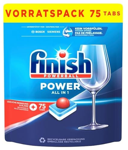 Finish Power All in 1 - Pastiglie per lavastoviglie, 75 Finish Tabs