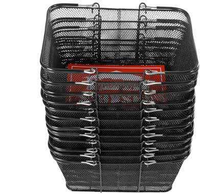 12PCS Shopping Baskets with Handles, Portable Wire Shopping Basket,for Stores Shopping