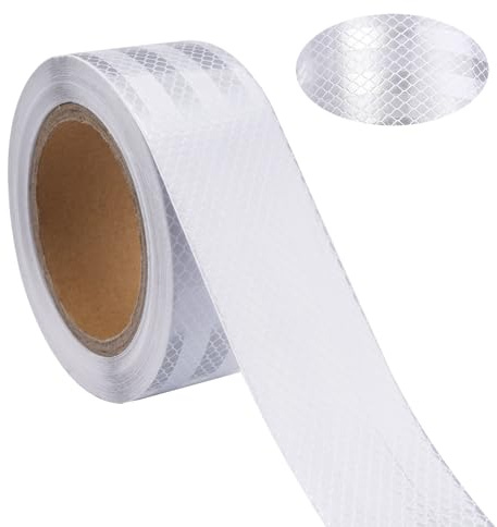 TESSTSY Bande Réfléchissante Autocollante, 5cm x 15m Bande Réfléchissante | Voiture, Band Reflechissant Autocollante Voiture, Band Réfléchissant Imperméable pour Véhicules Remorques Vélos