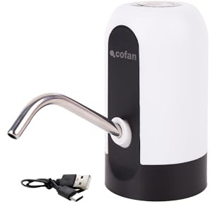 Cofan Dispensador de Agua eléctrico | Grifo portátil para garrafas de Agua | Adaptador Universal Incluido | Batería Recargable de 1200 mAh con conexión USB-C